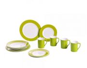 Gimex Rainbow Dinerset Lime 16 delig